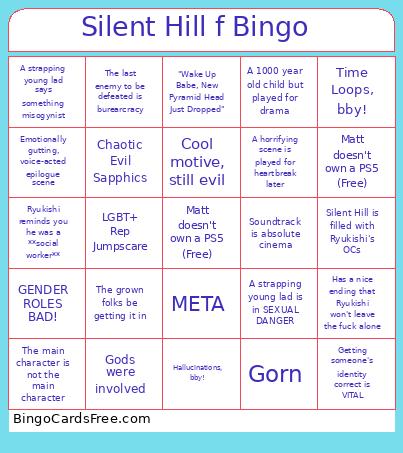 Silent Hill f Bingo 