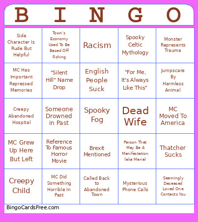 Silent Hill: Townfall Predictions Bingo Card
