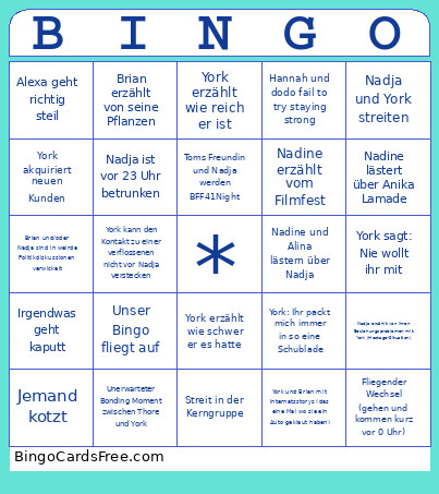 SILVESTER 2025 Bingo Card