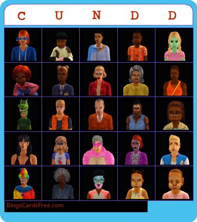 Sims 2 Mansion And Garden Stuff Bingo Cards Free Pdf Printable Game, Title: CUNDD