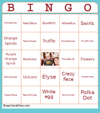 Sims Easter Bingo Card