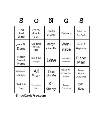 Sing Along Songs V01 Bingo