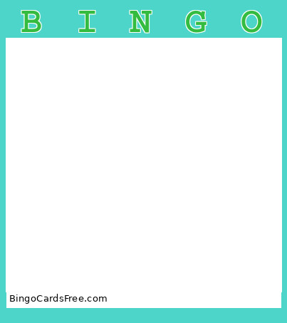 Singalong Bingo Card