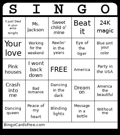 SINGO Bingo