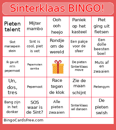 Sinterklaas ! Bingo Card 2