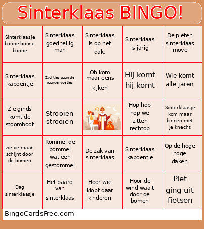 Sinterklaas ! Bingo Card
