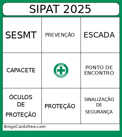 SIPAT 2025 Bingo Card