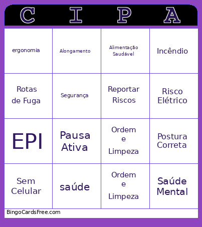 SIPAT 2026 Bingo Card