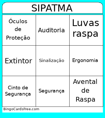 SIPATMA Bingo Card