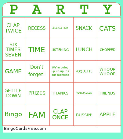 SIXTY& Bingo Card