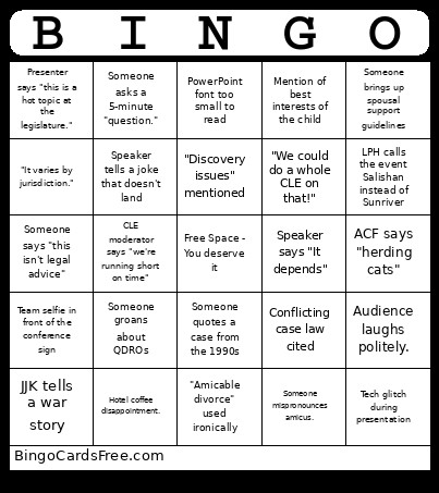 SKH Bingo Card