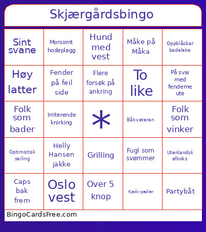 Skjærgårds 3 Bingo Card