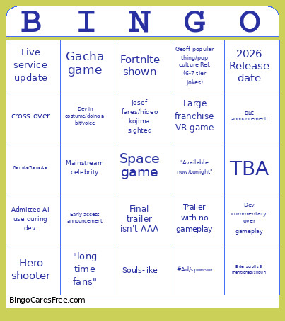 Skype Bingo Card