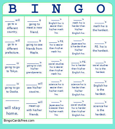 SL6 5.1 Bingo Card