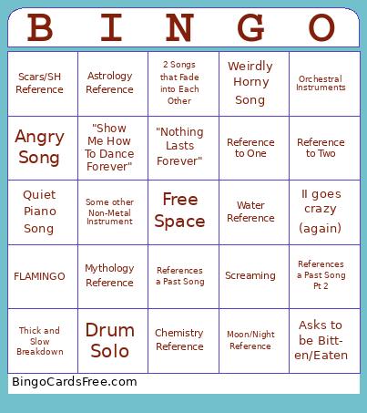 Sleep Token bingo