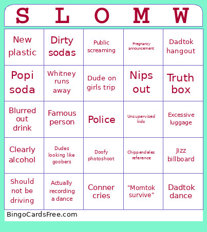 SLOMW Bingo Card
