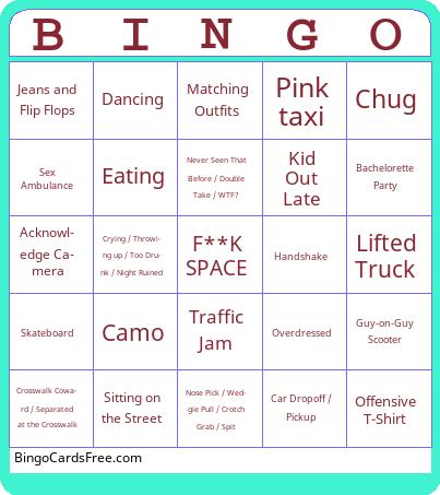 Sloppy Joes 2 Bingo Cards Free Pdf Printable Game, Title: BINGO