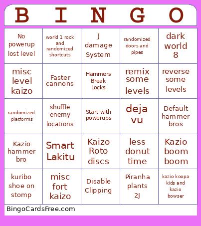 Smb3reasrewr Bingo Card
