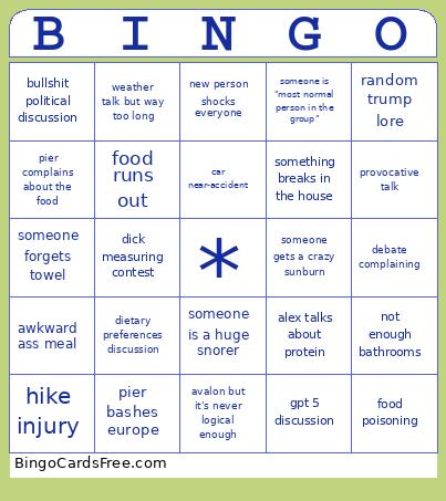 SML Retreat Bingo Card
