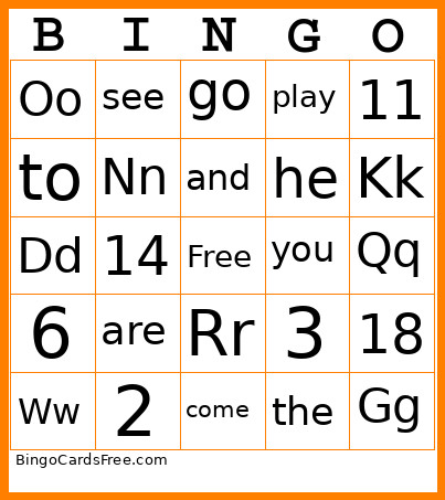 Snyder Store Bingo Card