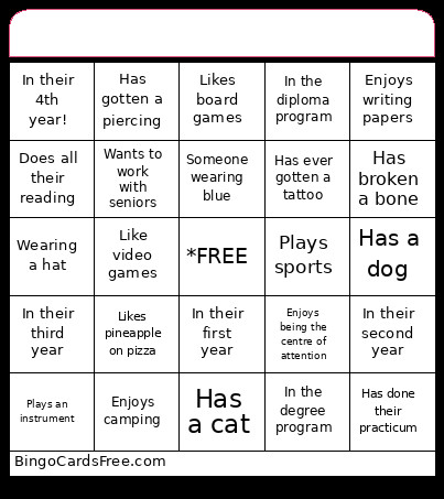Social_1 Bingo Card