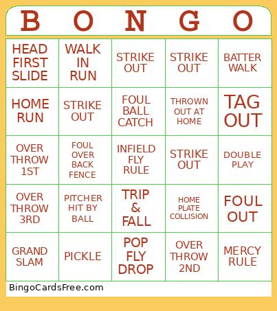 SOFTBALL Bingo