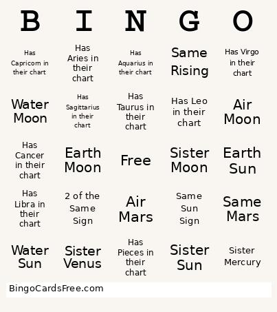Solstice Party Bingo