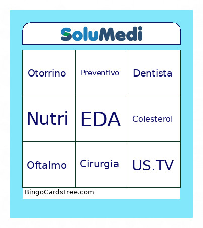 Solumedi Bingo Card