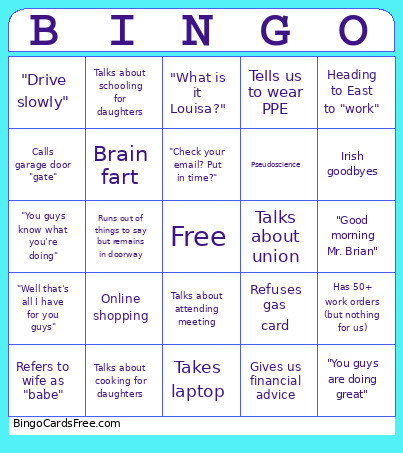 Soua Bingo Card