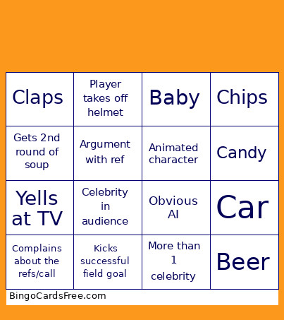 Soup Bingo Card