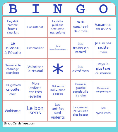 Souper Rhétos Bingo Card