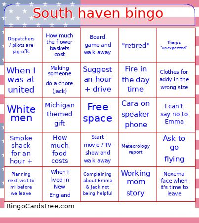 South haven bingo