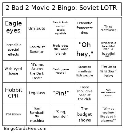 Soviet Lord of the Rings / Khraniteli bingo