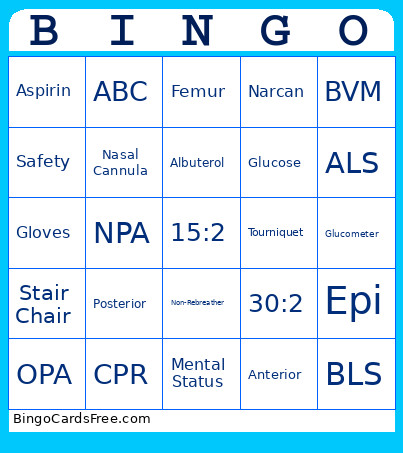 SPAC Youth Bingo Card