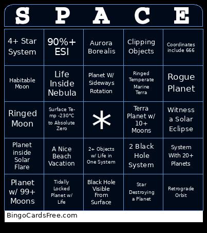 Space bingo 2.0