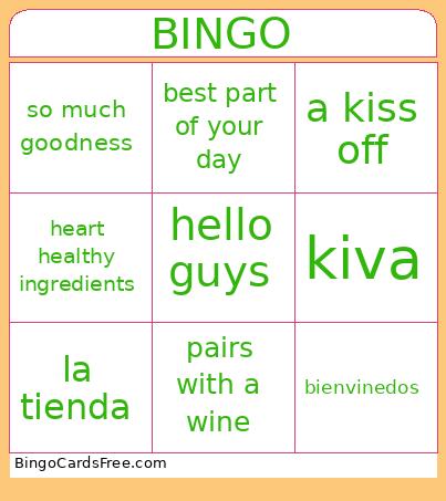 spain on a fork Bingo
