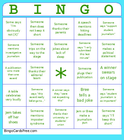 SPANC Bingo Card