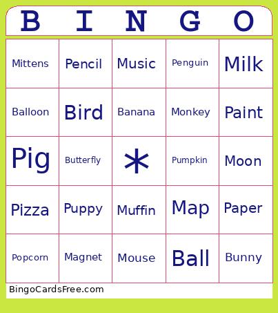 Speech /p//b//m/ Bingo Cards Free Pdf Printable Game, Title: BINGO