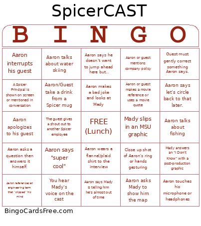 SpicerCast Bingo