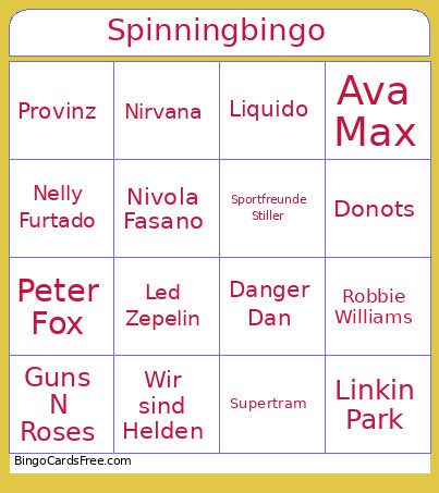 Spinning Bingo Card