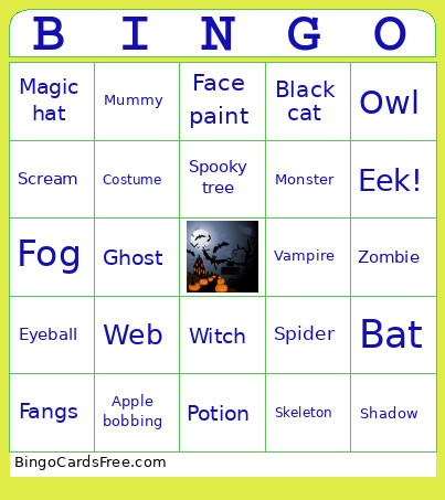 Spooky Bingo Card