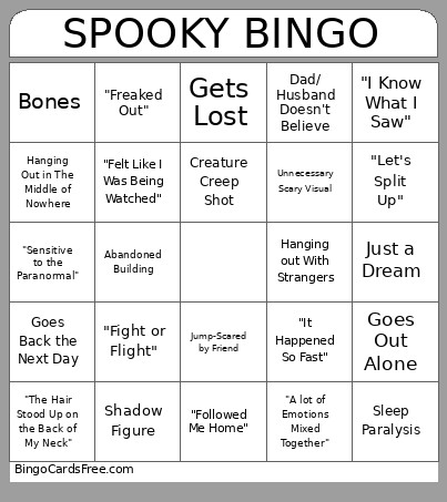 SPOOKY Bingo Card