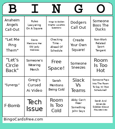 Sports Summit ! Bingo Card