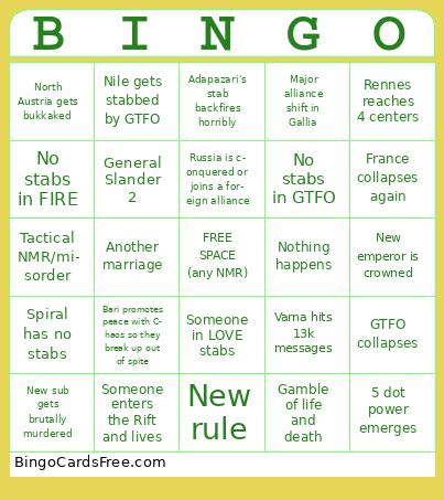 Spring 1903 Bingo