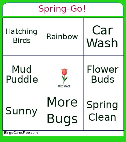 Spring-Go! Bingo Card
