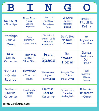 Spring Singo Bingo Card