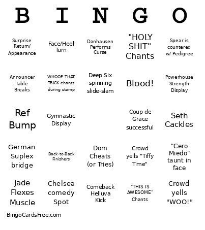 SS5x5N2 Bingo Card