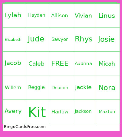 St. Peter's Bingo Card