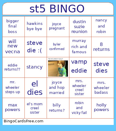 St5 Bingo Card