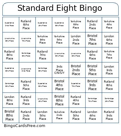 Standard Eight Bingo